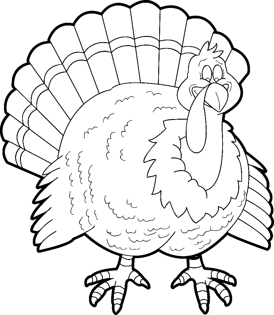 Fat Turkey Coloring Page