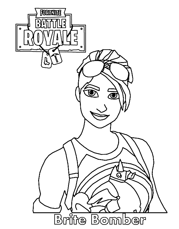 Fortnite Brite Bomber Coloring Pages