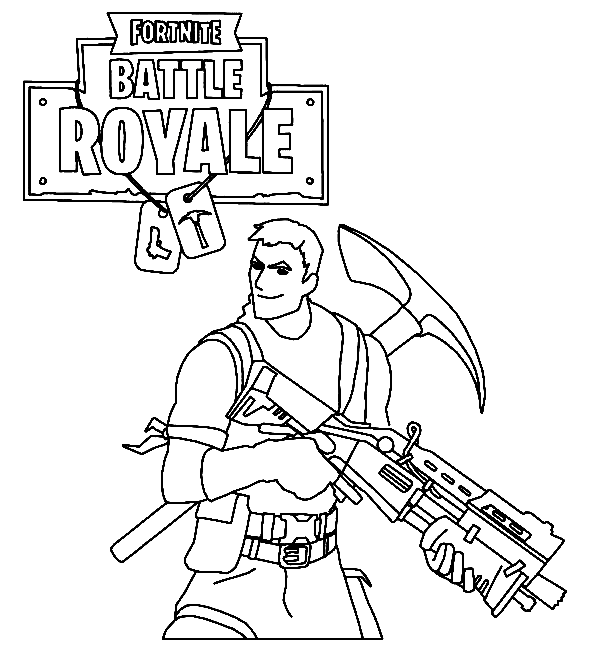 Fortnite Jonesy The First Coloring Pages