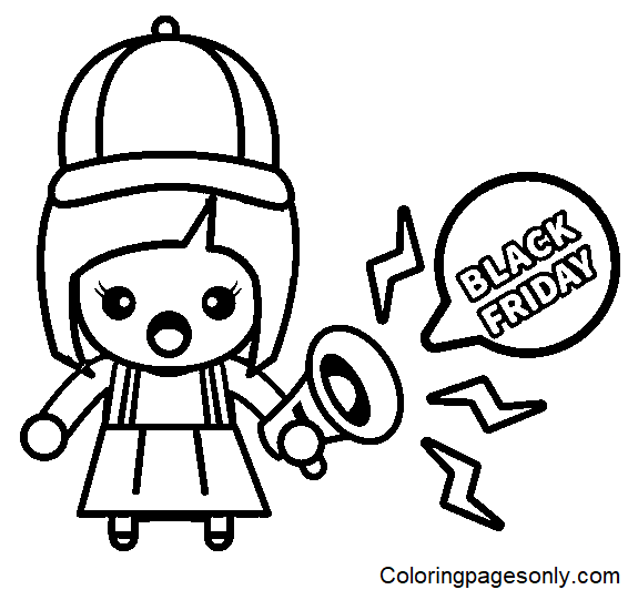 Free Black Friday Coloring Page