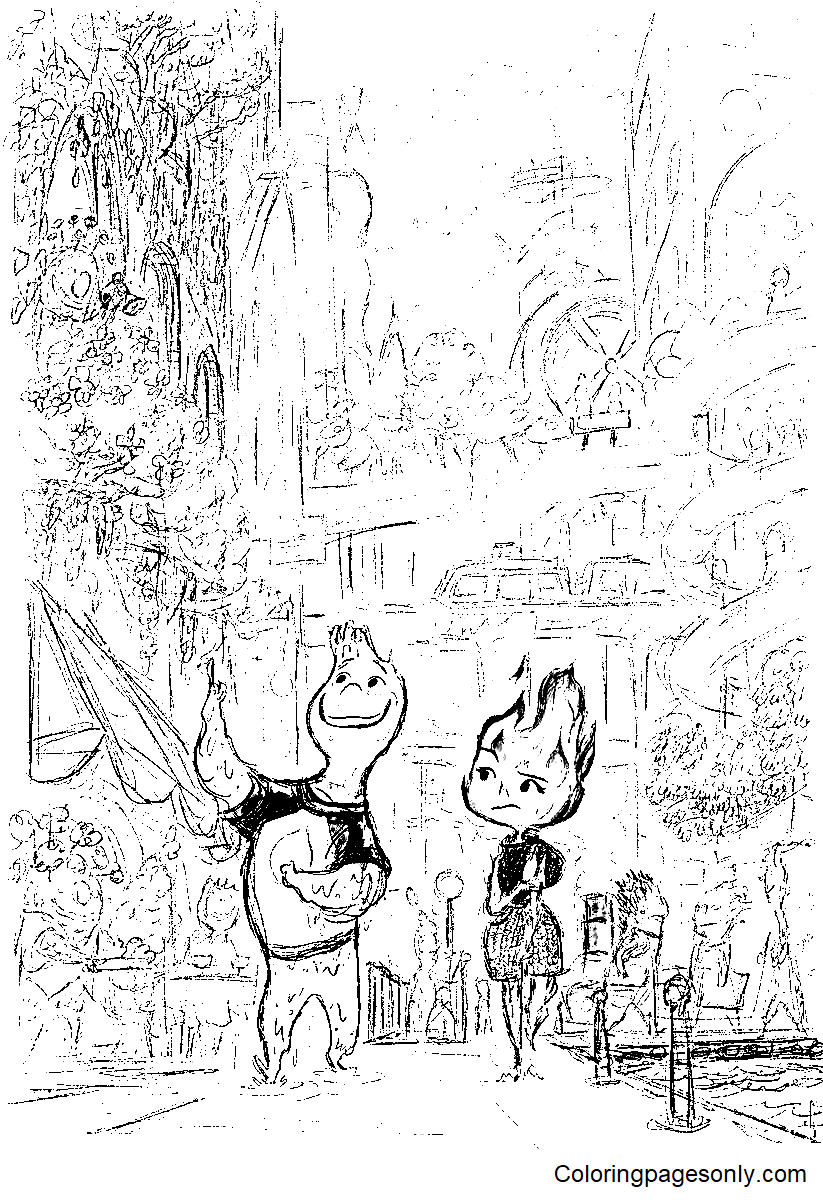 Elemental Coloring Pages Free Printable Coloring Pages