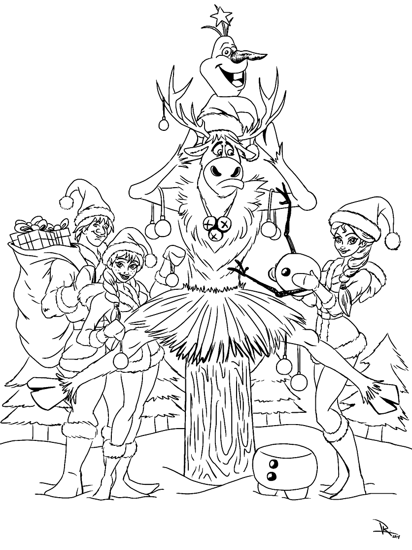 Free Frozen Coloring Page