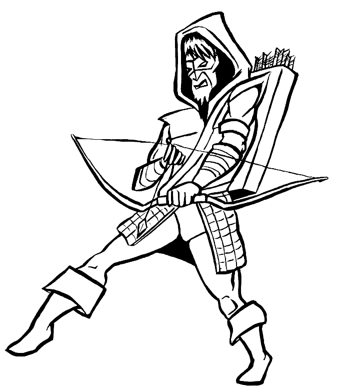 Free Green Arrow Coloring Page