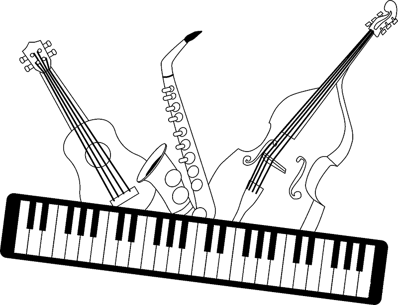Free Jazz Band Coloring Page