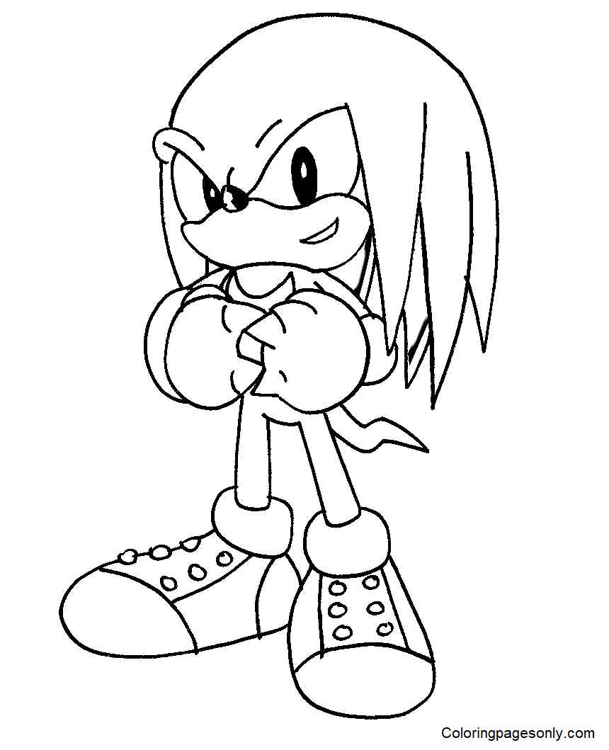 Free Knuckles Coloring Page