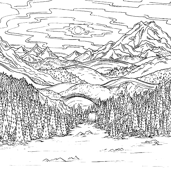 Free Nature for Adults Coloring Page