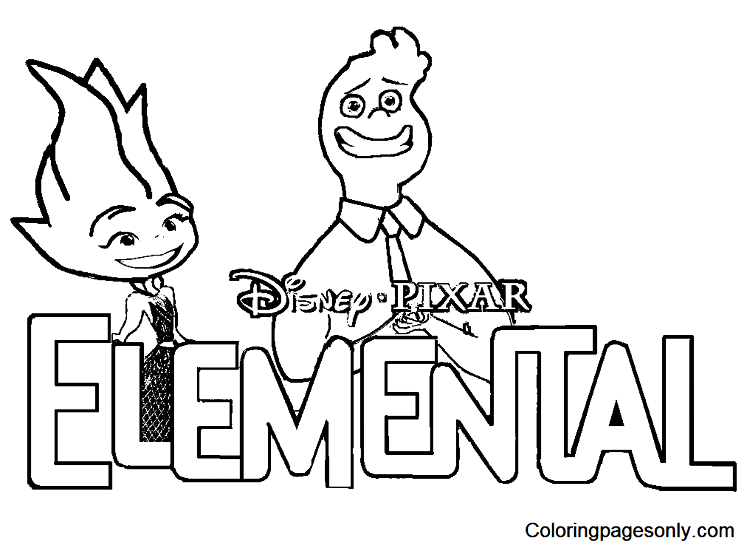 Free Printable Elemental Coloring Pages