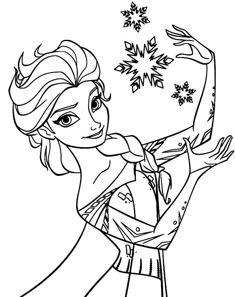 Free Printable Elsa Frozen Coloring Page