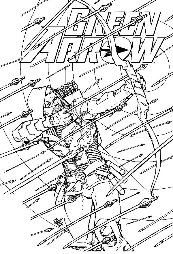 Free Printable Green Arrow Coloring Page