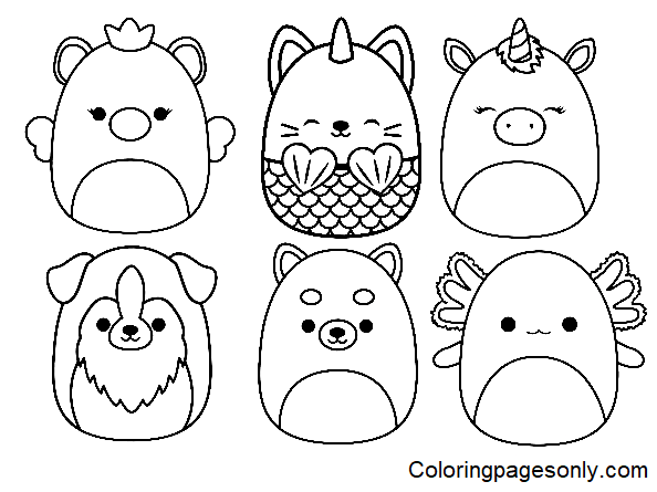 Free Printable Squishmallow Coloring Pages