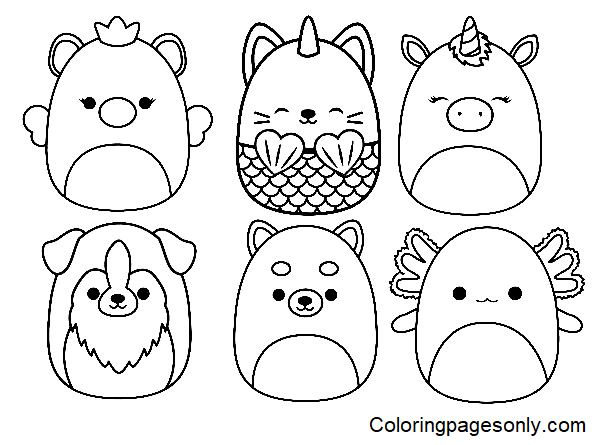 Squishmallow Coloring Pages Butterfly