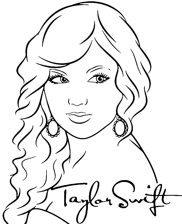 Free Printable Taylor Swift Coloring Page Free Printable Coloring Pages