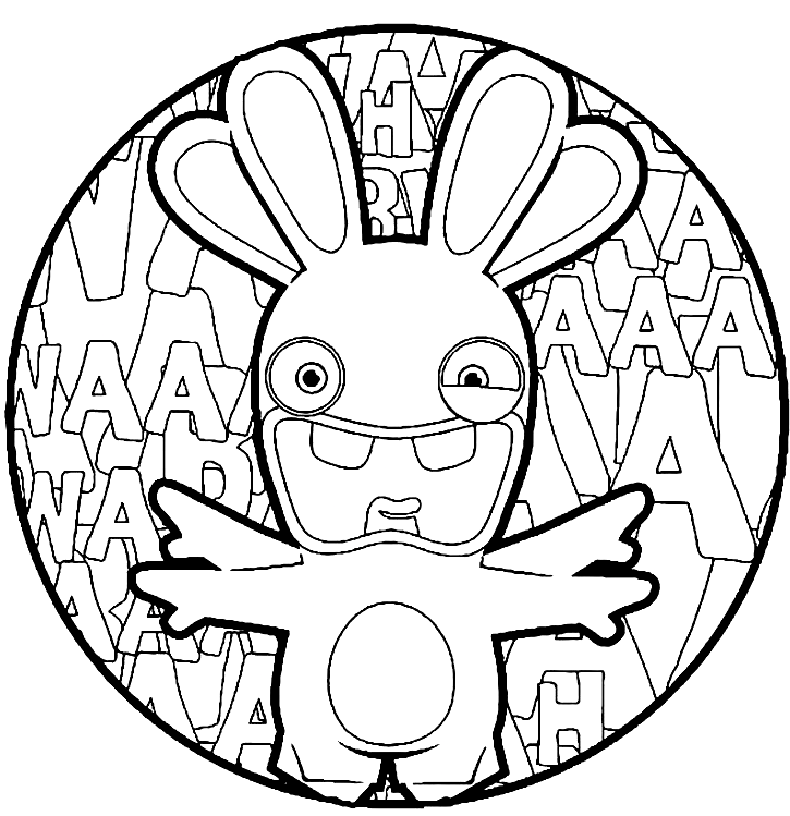 Free Raving Rabbids Coloring Pages