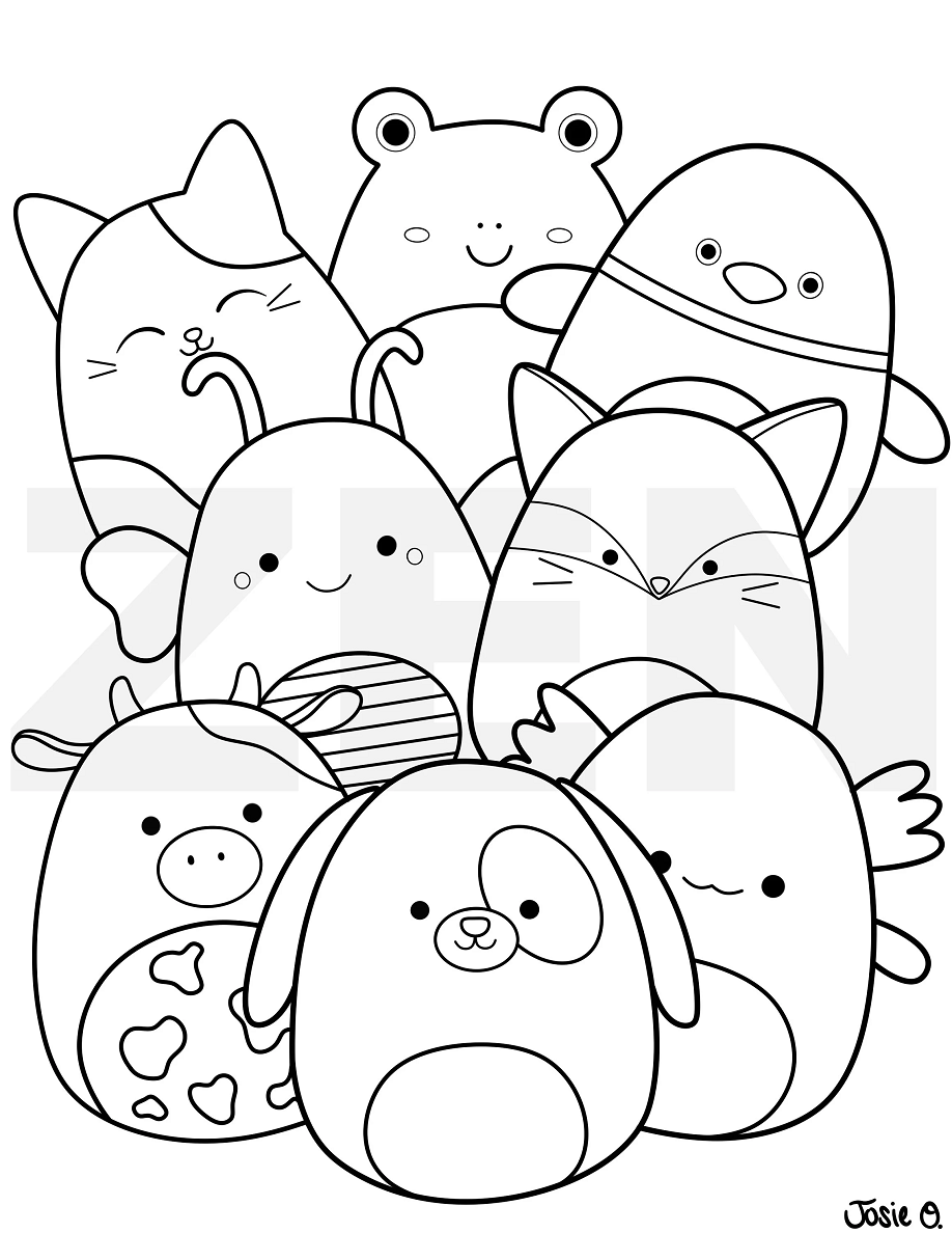 Free Squishmallow Sheets Coloring Pages