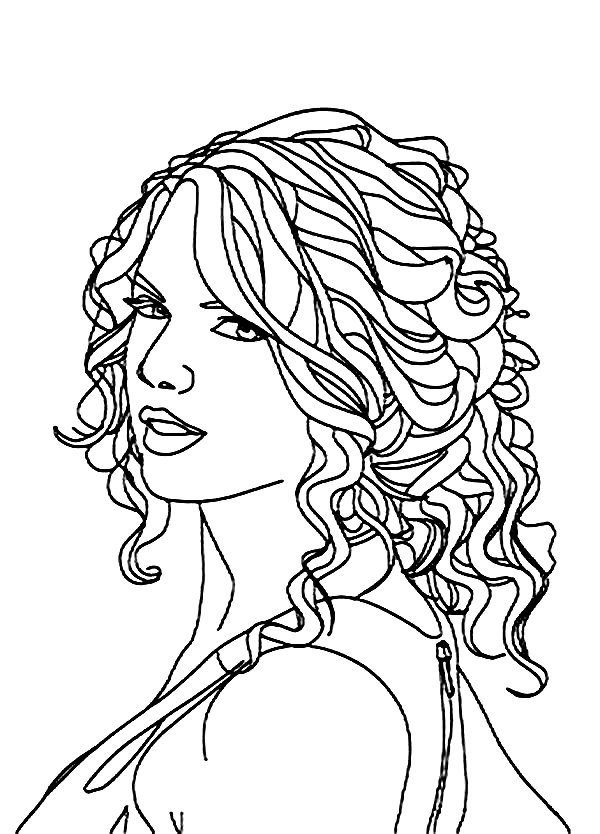 Free Taylor Swift Sheets Coloring Page