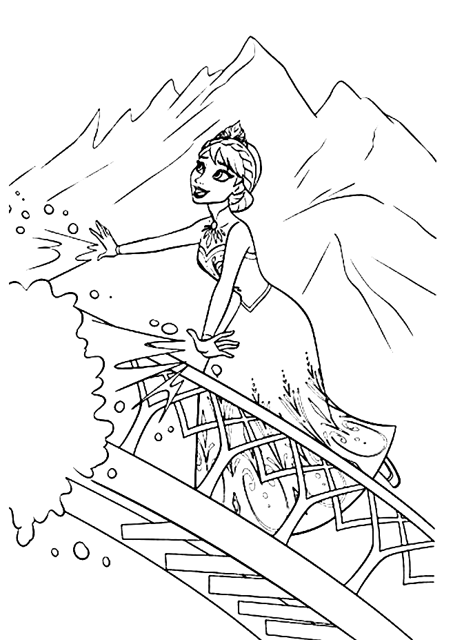 Frozen Pictures to print Coloring Page