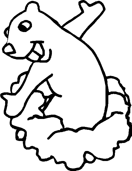 Funny Groundhog Day for Kids Coloring Pages