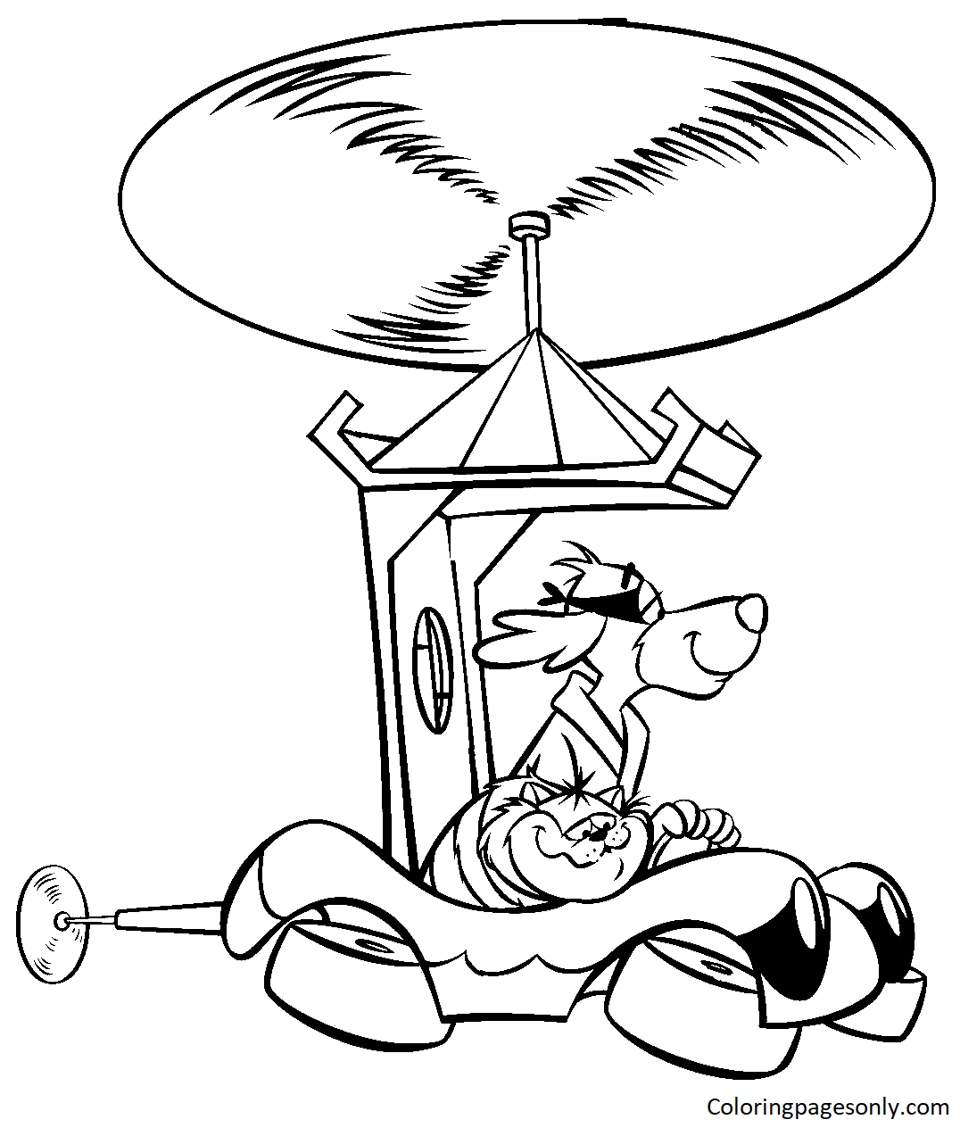 Funny Hong Kong Phooey and Spot Coloring Pages