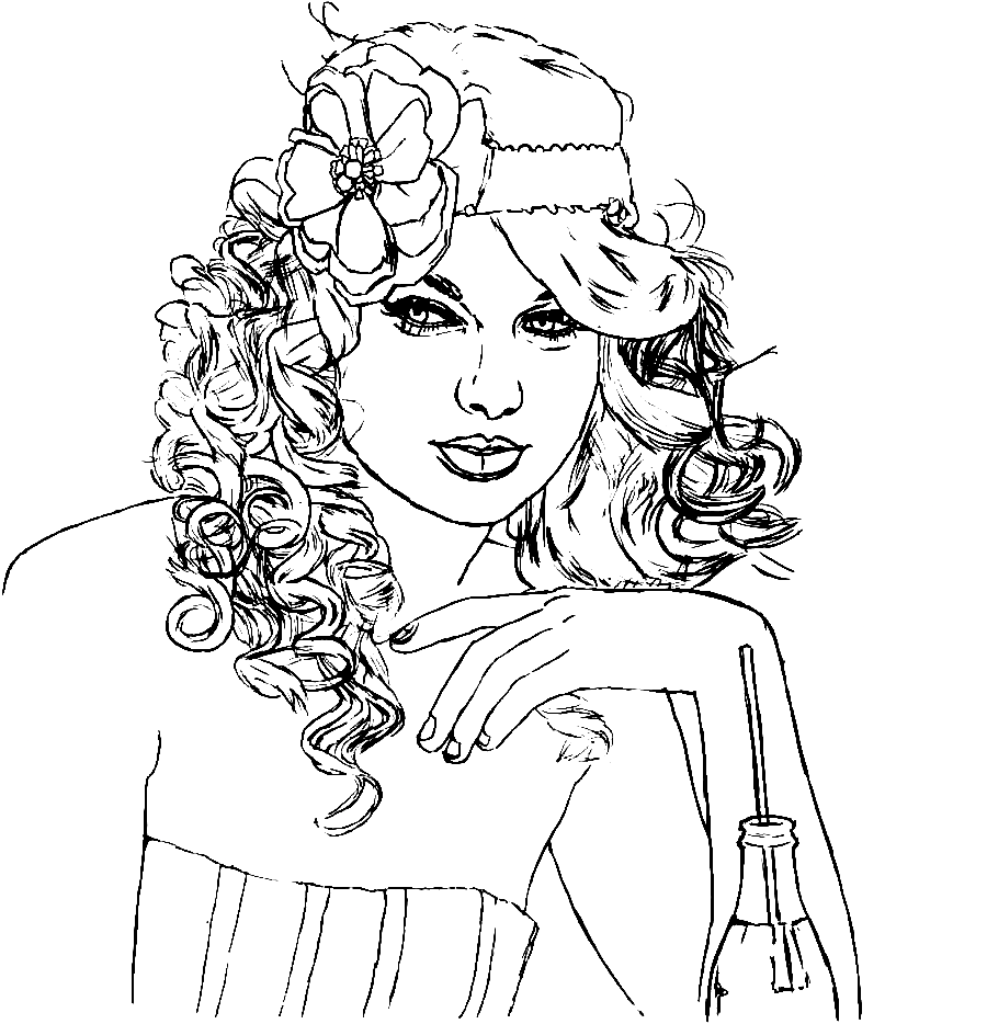 Glamorous Taylor Swift Coloring Pages