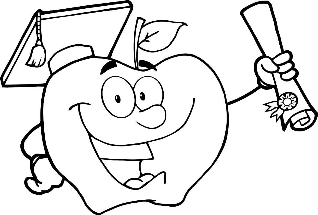 Abschluss-Apfel-Malseite