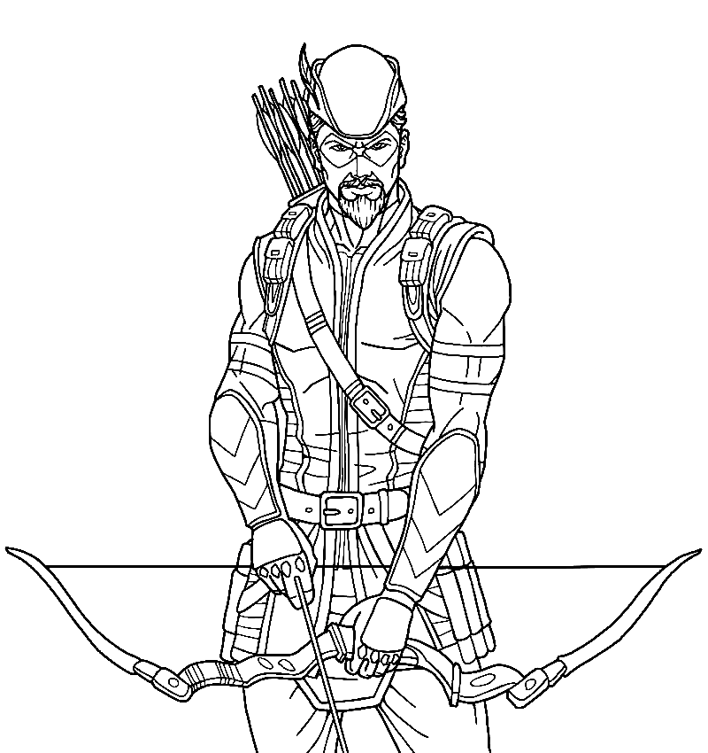 Green Arrow – Oliver Queen Coloring Page