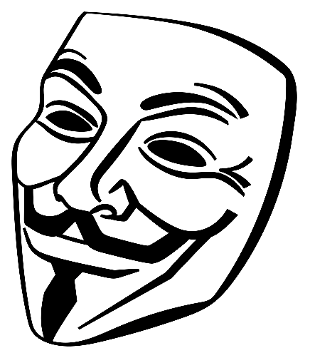 Guy Fawkes Mask Coloring Page