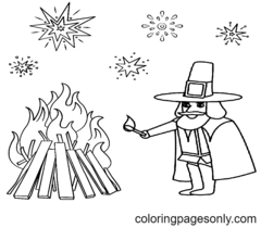 Guy Fawkes Night Coloring Pages