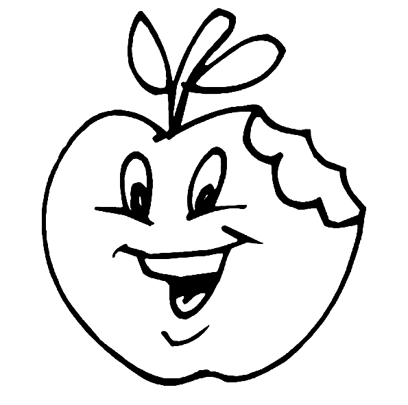Halb aufgegessener Apfel von Apple