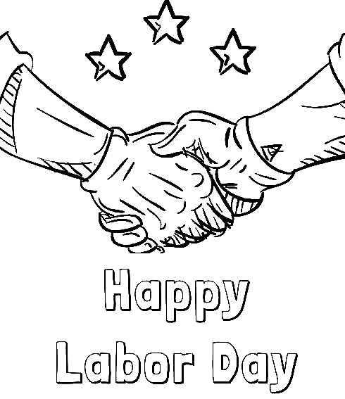 Happy Labor Day to Print Coloring Page