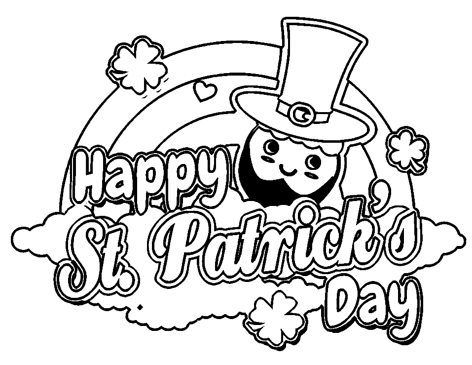Happy St. Patrick’s Day Free Coloring Pages