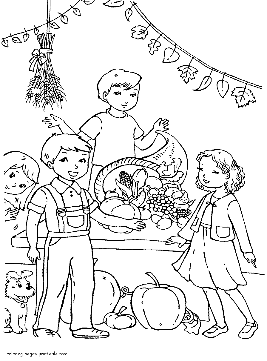 Harvest Festival Coloring Page
