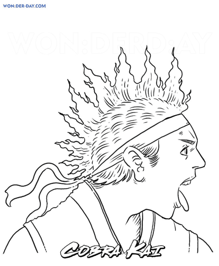 Hawk from Cobra Kai Coloring Page