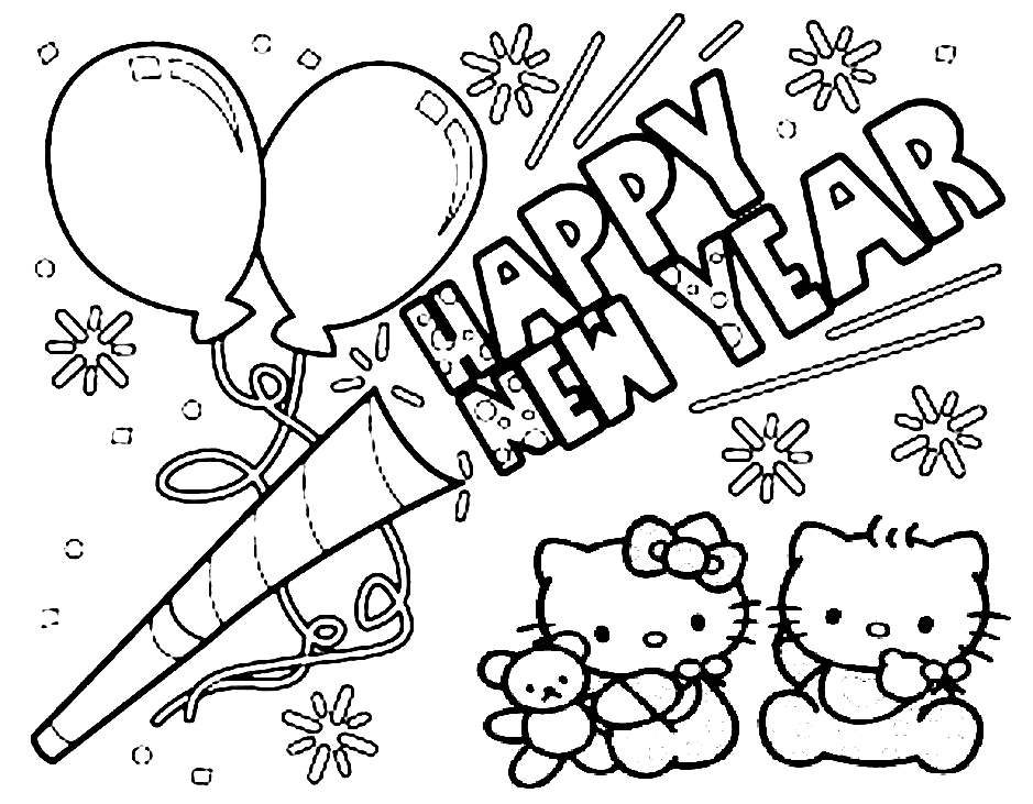 Hello Kitty Baby Gelukkig Nieuwjaar van Hello Kitty