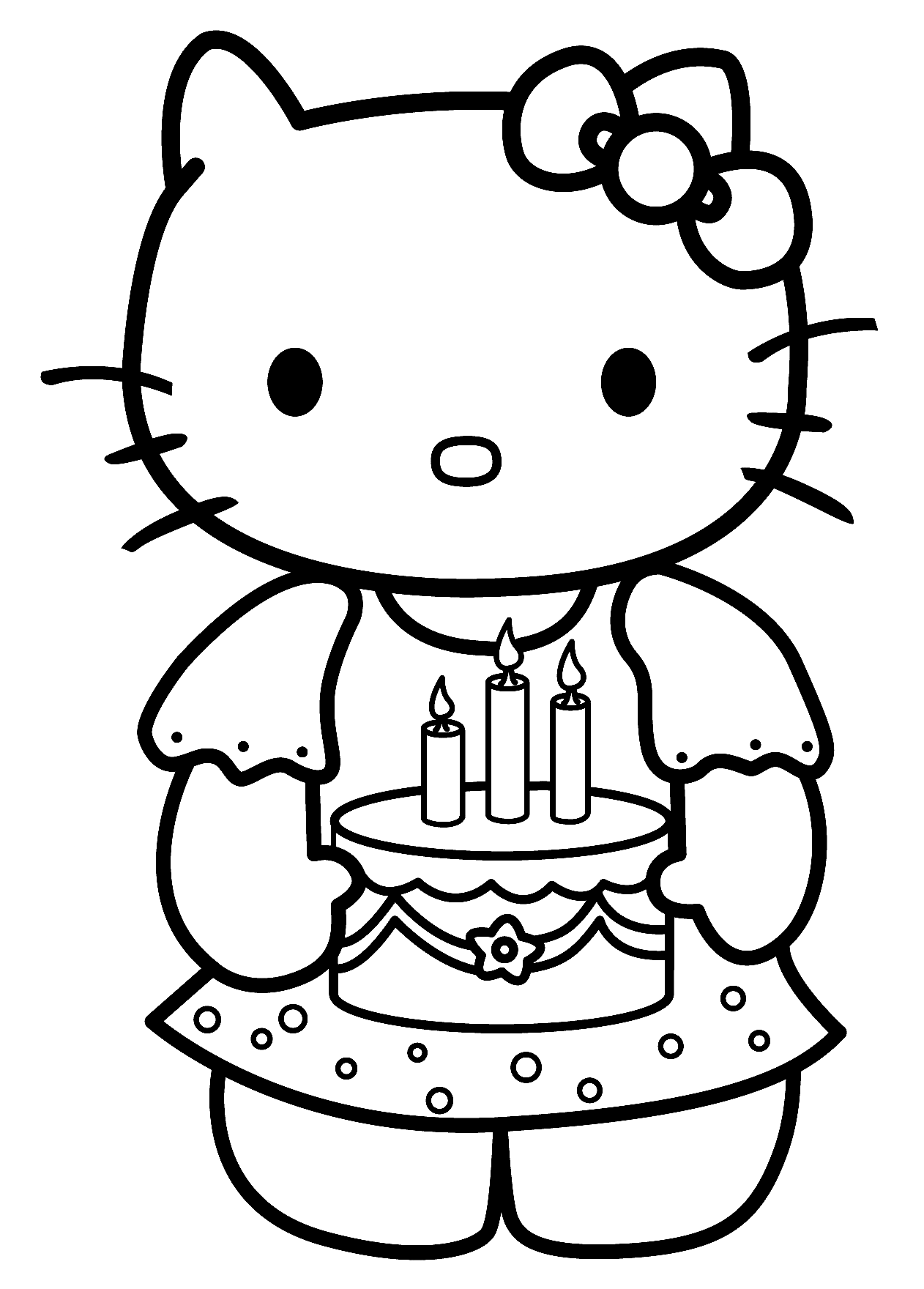 Dibujos de Hello Kitty para colorear