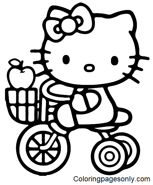 Hello Kitty Nerd Coloring Pages