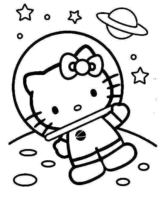 Página para colorir de casamento da Hello Kitty