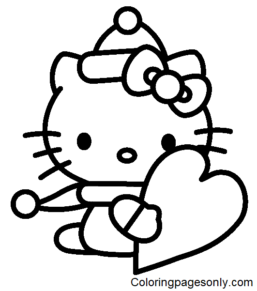Hello Kitty с сердечком ко Дню святого Валентина из Hello Kitty