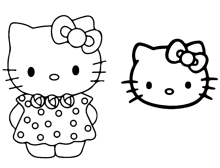 Hello Kitty e maschera per il viso di Hello Kitty