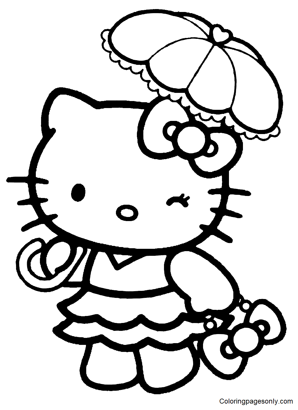 Hello Kitty coloring sheet Coloring Page - Free Printable Coloring Pages