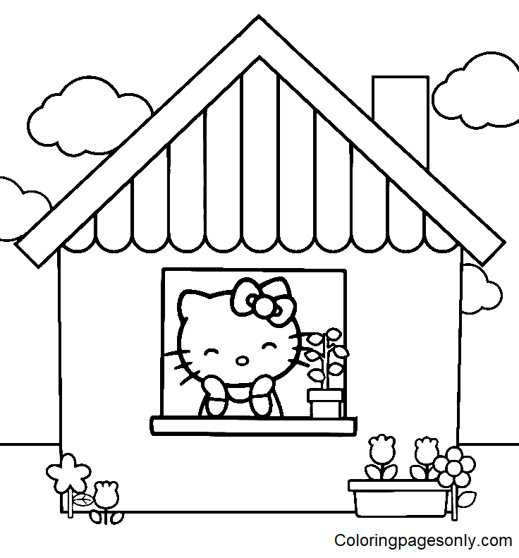 Hello Kitty 与 House 来自 Hello Kitty