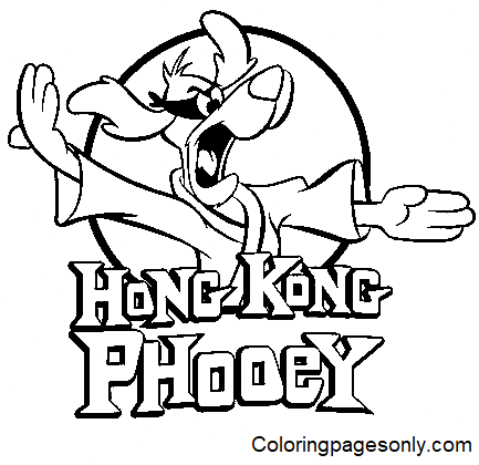 Hong Kong Phooey Gratis kleurplaat