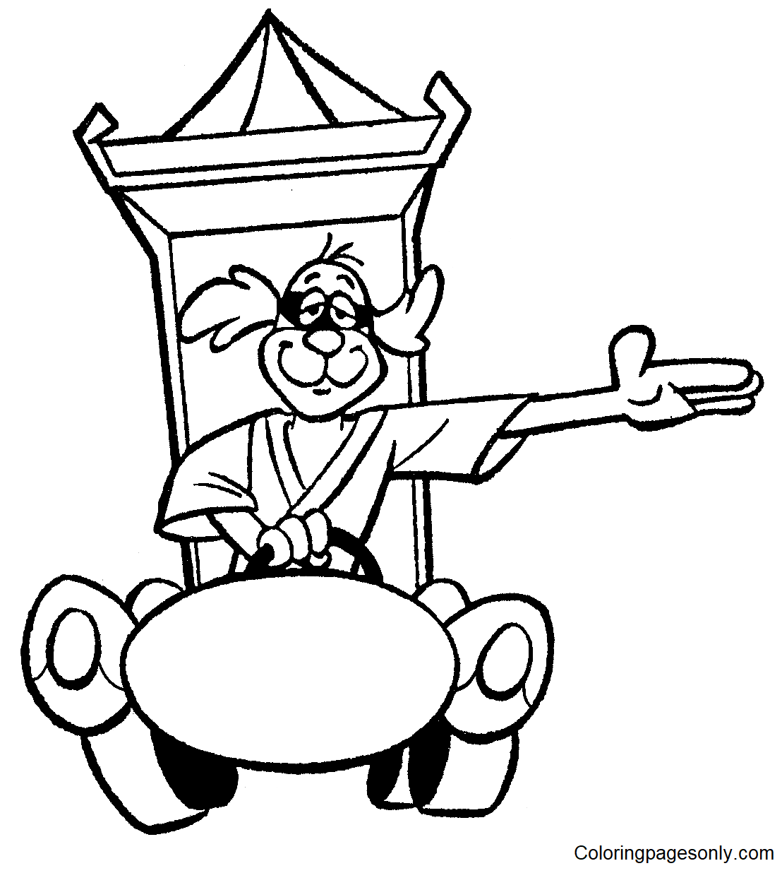 Hong Kong Phooey with Car Coloring Pages