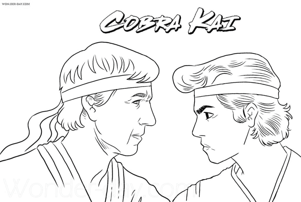 Johnny and Miguel Cobra Kai Coloring Page