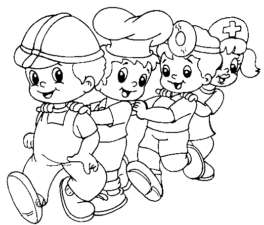 Kids Labor Day Coloring Page