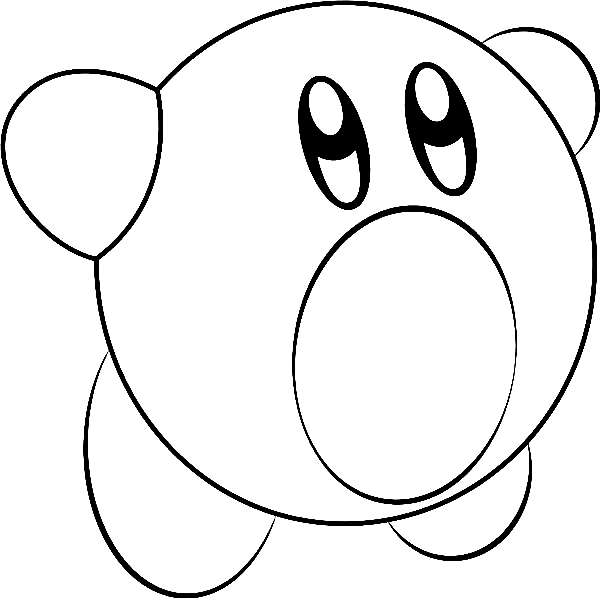 Kirby Free Printable Coloring Page