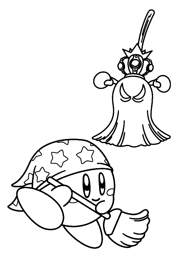 Kirby Free Coloring Page