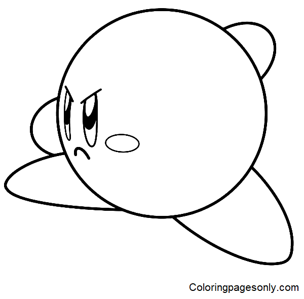 Kirby Página Para Colorear