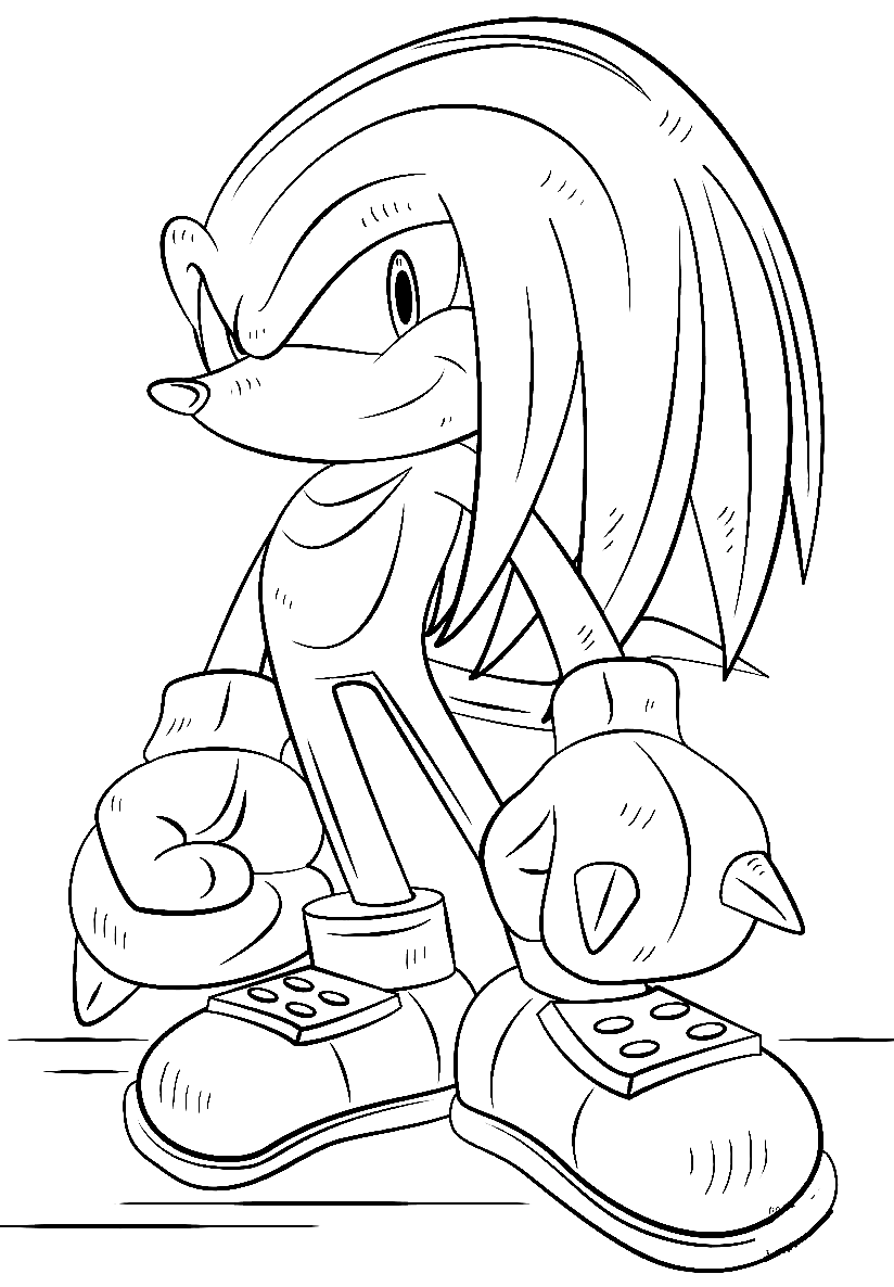 Knuckles for Kids Coloring Pages