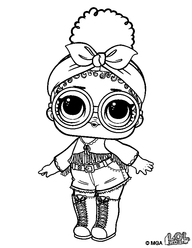 LOL Surprise Doll Foxy Coloring Pages