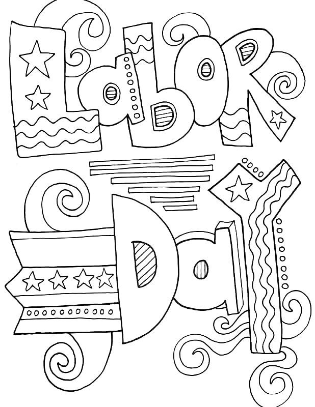 Labor Day Printable Coloring Page